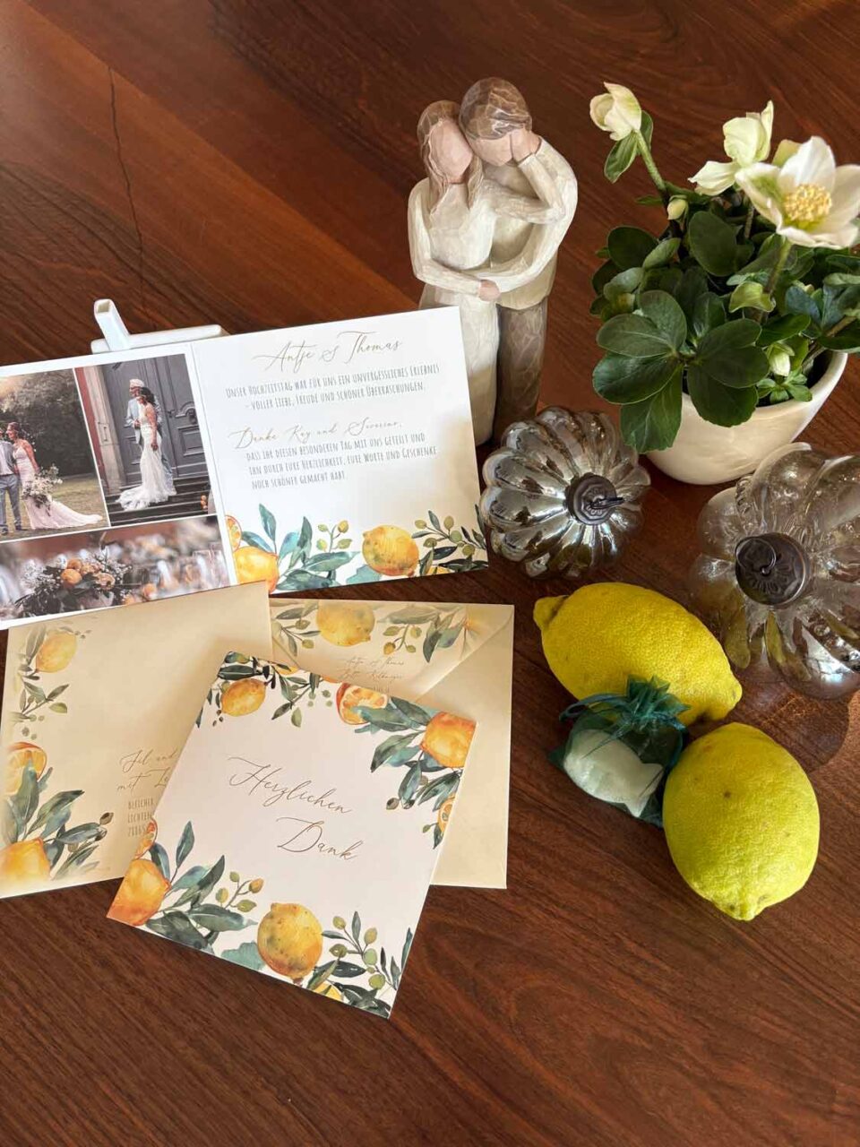 Hochzeit dankekarte