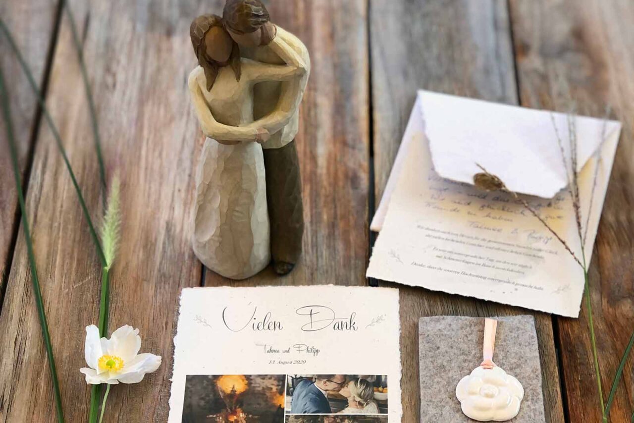 Hochzeit dankekarte