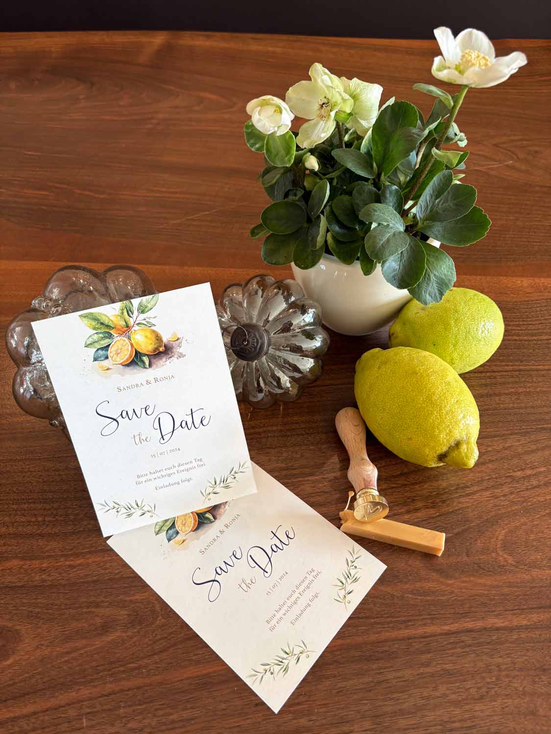 Hochzeit save the date karte